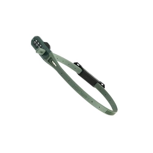 Image of Hiplok Z LOK Combo Bike Lock/Motorbike Helmet Lock - Green. 3 Digit Code. Steel Core & 45cm Locking Length. Optional Bracket