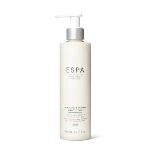 Image of ESPA Bergamot & Jasmine Hand Lotion 250ml | Nourish & Soften Hands, Nails and Cuticles | Pure Essential Oils | Sweet Almond Oil, Shea Butter & Coconut | 100% Natural Fragrance