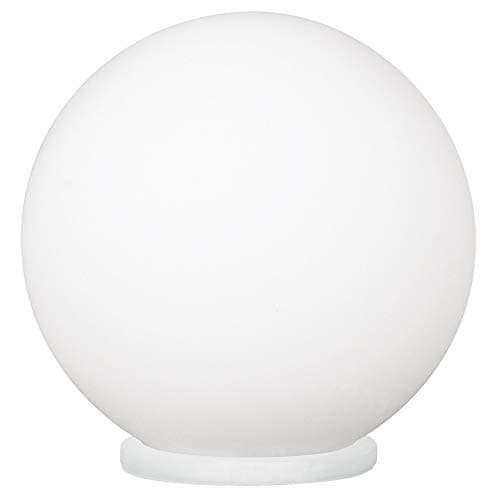 Image of Britalia White Opal Glass Globe Shade Modern Table Desk Lamp Light | 20cm Diameter | 1 x ES E27 Lamp Bulb Required (Not Included) | 240 Volts