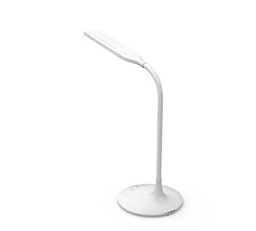 Image of Alba LEDTWIN BC LED Standing Desk Lamp, Plastic, 6 W, White, 18 x 34 x 36 cm
