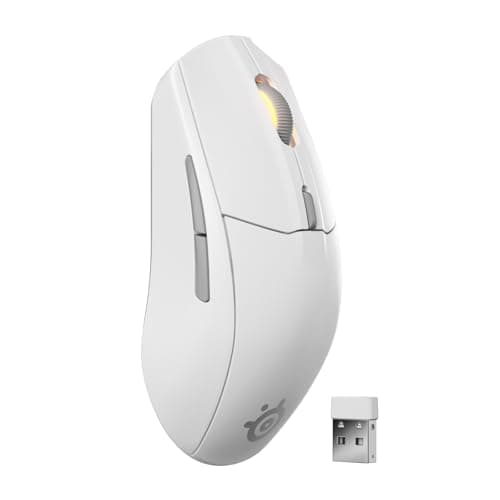 Image of SteelSeries Rival 3 Wireless Gen 2 Gaming Mouse - 2.4GHz and Bluetooth - 18000 DPI TrueMove Air Optical Sensor - 60 Million Click Durability - Light-Weight - 100% PTFE Feet - White