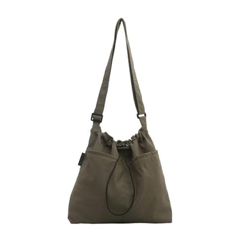 Image of YPBEW Nylon Shoulder Bag Casual Crossbody Student School Large Capacity Messengers for Everyday Women Medieval Shoulder Drawstring Crossbody School Messengers