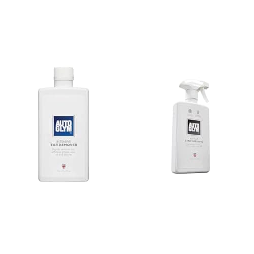 Image of Autoglym Intensive Tar Remover, 500ml - Tar Remover Car Care Cleaner Removes Sticky & Instant Tyre Dressing, 500ml - Spray-on Tyre Care Solution For a Light Sheen or Matte Finish