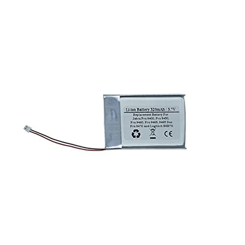 Image of 3.7V 320mAh Replacement Battery For Jabra Pro 9400, Pro 9450, Pro 9460, Pro 9465, 9465 Duo, Pro 9470 And Logitec h BH970 Wireless Headsets
