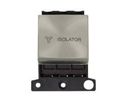 Image of Click Minigrid MD020SC Satin Chrome 10A 3 Pole Fan Isolation Switch Module