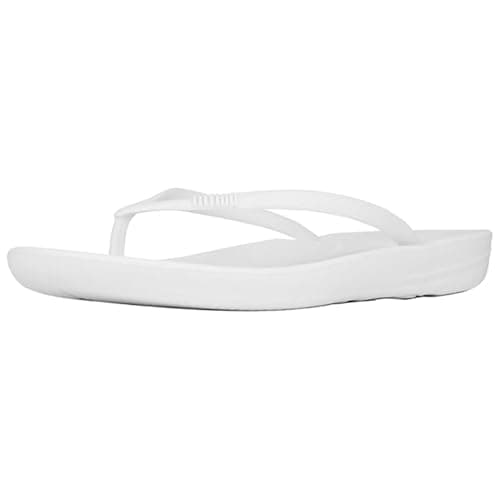 Image of Fitflop IQUSHION ERGONOMIC FLIP-FLOPS, Womens Open Toe Sandals, White (Urban White), 3 UK (36 EU)