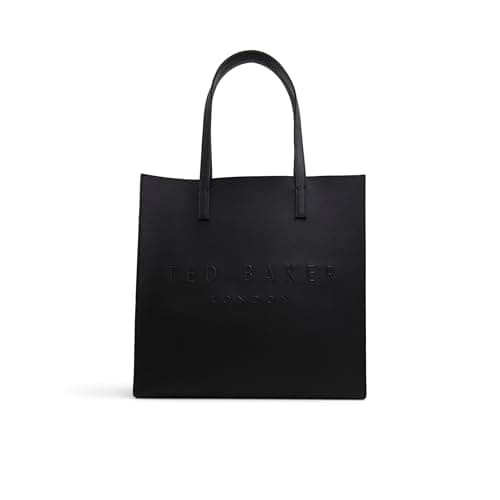 Image of Ted Baker Womens Soocon Crosshatch Large Handbag Bags and Wallets Black One Size