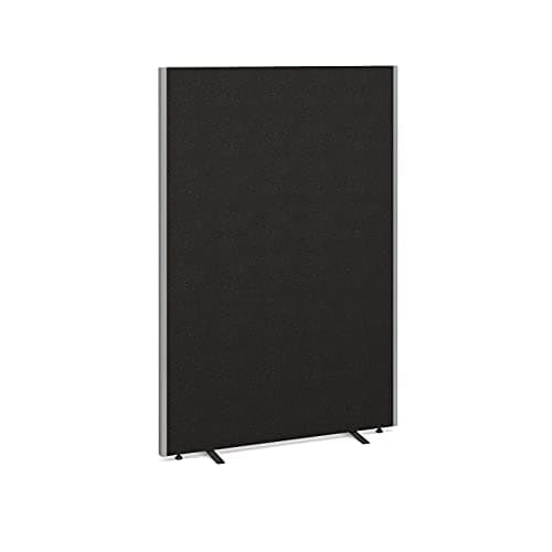 Image of Floor standing fabric screen 1800mm high x 1200mm wide, Black