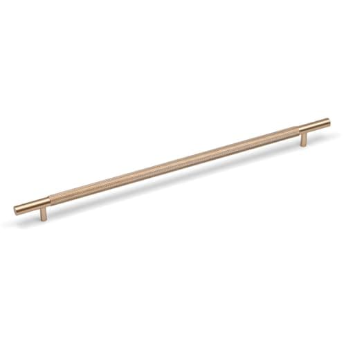 Image of 320mm Knurled Gold Bar Handle Rose Champagne Kitchen Cupboard Cabinet Door Drawer Furniture Wardrobe Long T-Bar Pull
