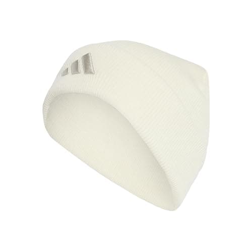 Image of adidas Unisex NEW Logo Beanie Cuff, Cream White/Wonder Alumina, M-L