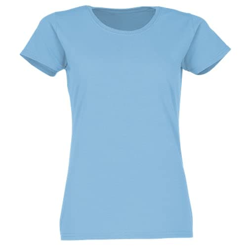 Image of Fruit of the Loom Ladies/Womens Lady-Fit Valueweight Short Sleeve T-Shirt (XL) (Sky Blue)