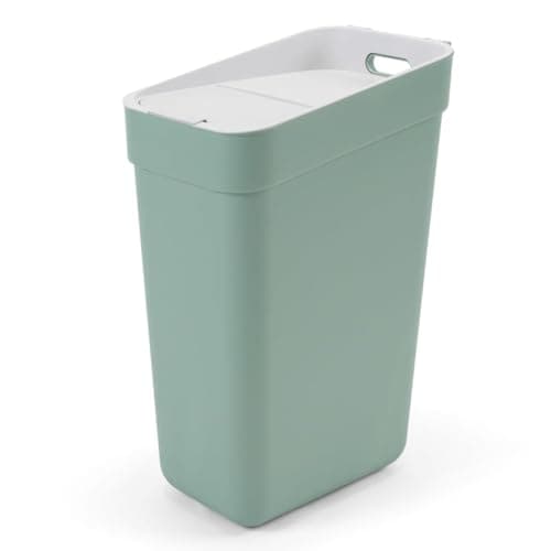 Image of Curver Ready to Collect 30L Sorting Bin with Wall or Door Holder for Kitchen, Bathroom, Laundry - 100% Recycled - Green