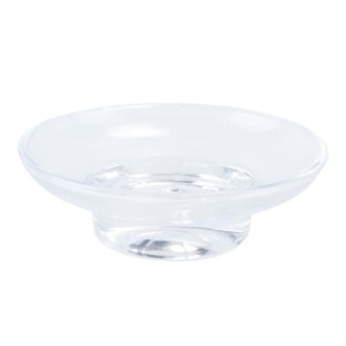 Image of Orivin Glass Soap Dish Replacement Soap Dish Thick Clear Glass Universal Fit for Bathroom, Shower and Sink