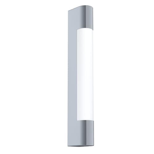Image of Eglo LED Wall Lamp Tragacete, Single-Flame wall Light, LED Mirror Light Made of Stainless Steel and Plastic, Bathroom lamp in Chrome and White, LED Damp-Proof Light, IP 44, L: 35 cm