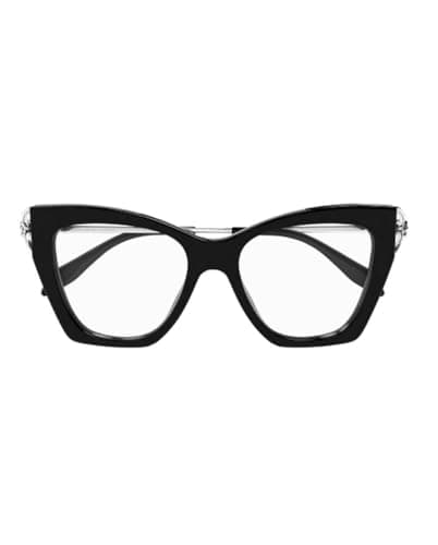 Image of Alexander McQueen Glasses AM 0376O, 001, 51