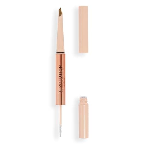 Image of Makeup Revolution, Fluffy Brow Filter Duo, Brow Pencil & Eyebrow Gel, Available in 5 Shades, Bronde, 1pc