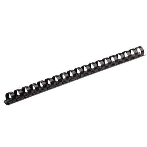 Image of Fellowes A4 10mm Plastic Binding Combs for Comb Binding Machine Binds 41 to 55 Pages - Black, Pack of 25