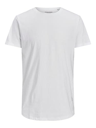 Image of Jack & Jones Men's Jjenoa Tee Crew Neck Noos T Shirt, White, XL UK