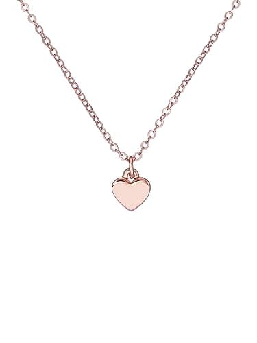 Image of Ted Baker Hara Tiny Heart Pendant Necklace For Women (Rose Gold)