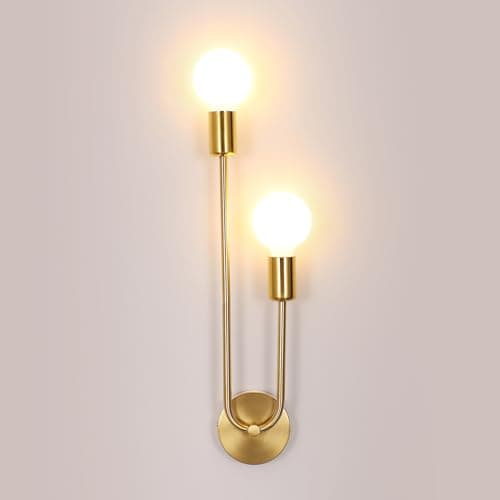 Image of Riserva Wall Light Retro Vintage, E27 Wall Lamp Gold Industrial for Bedroom, Living Room, Dining Room, Corridor, Hotel, Café
