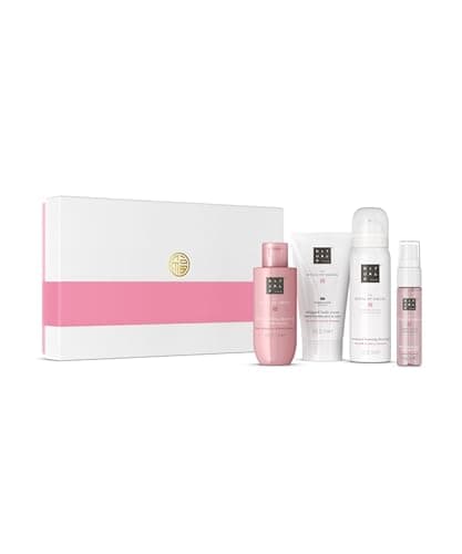 Image of RITUALS Gift Set The Ritual of Sakura Small - Four Skincare Products Enriched with Cherry Blossom and Rice Milk - Bath Gift Box with Renewing Properties
