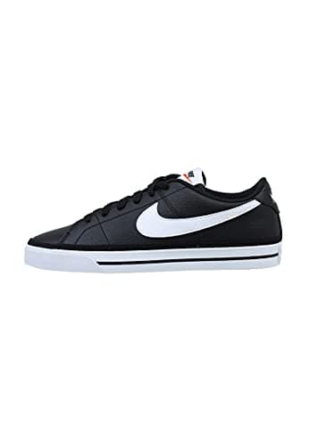 Image of NIKE Court Legacy Unisex Tennis Shoe, Black/White-Gum Light Brown, 8 UK (42.5 EU)