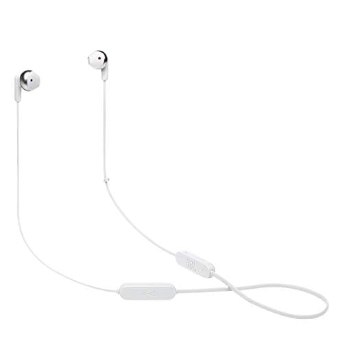 Image of JBL Tune 215 Wireless Bluetooth Earphones with Microphone 3 Buttons Remote Control and Flat Cable - White