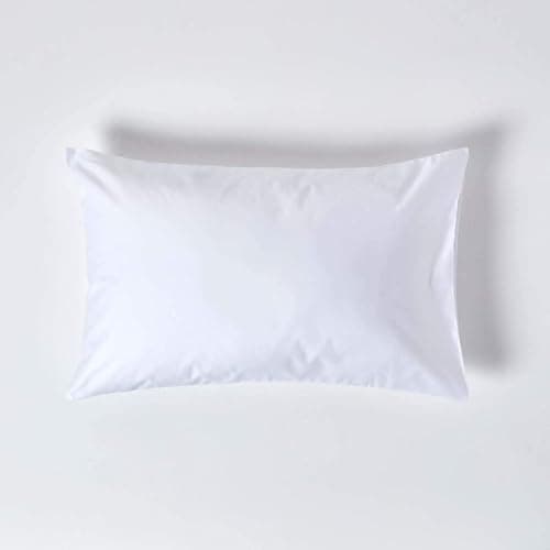 Image of HOMESCAPES 1000 Thread Count Egyptian Cotton White Standard Size Pillowcase Luxury Housewife Pillow Case Pack of 2