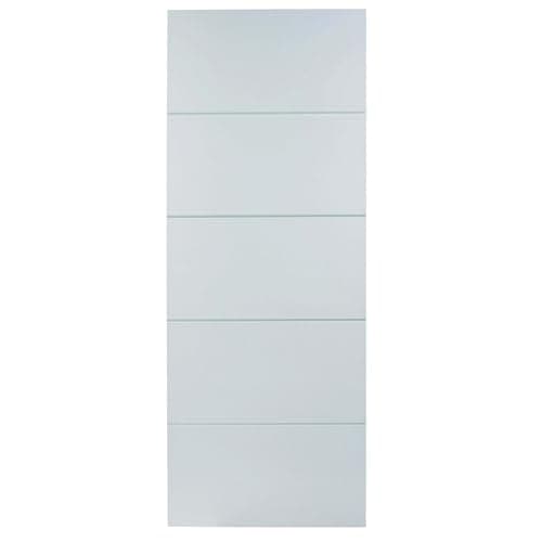 Image of Internal Door 5 Panel 1981 x 610 x 35mm Moulded Interior Door Primed Smooth Finish Reversible Opening Trimmable Panel Door for Home Rooms