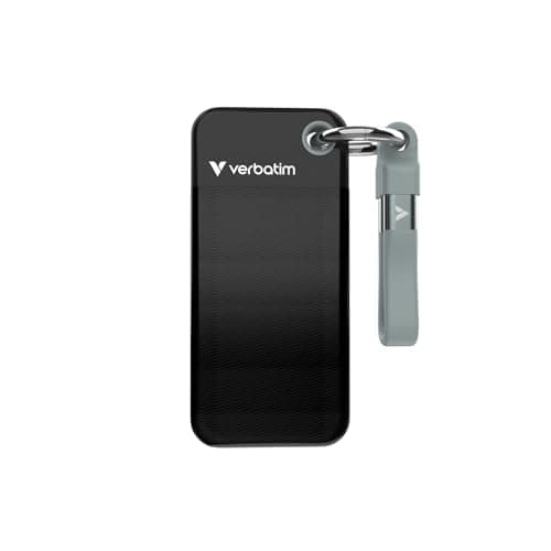 Image of Verbatim Pocket SSD, 1TB External Hard Drive, Portable Solid State Drive USB 3.2 Gen 2 for Mac, PC & Game Console, Black/Grey