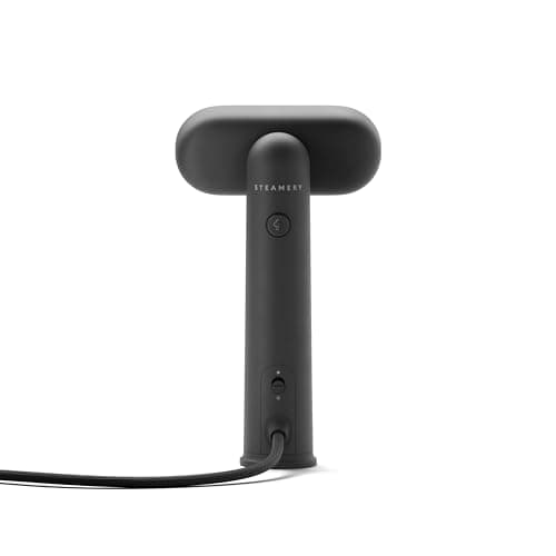 Image of Steamery Travel Steamer Cirrus Lite, 1200W, Steam Output 16g/min, Heat-up 18 Seconds, Portable & Packable, Rotating Steam Head, Scandinavian Design, UK 3-pin plug (Type G), Charcoal