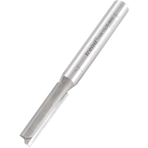 Image of Trend Professional Straight Two Flute Router Cutter, 1/4 Inch Shank, 6mm Cut Diameter, 25mm Cut Length, Tungsten Carbide Tipped, 3/24X1/4TC