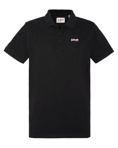Image of Schott NYC Men's Pscasual Polo Shirt, Black, L EU, Black, L
