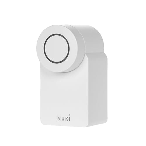 Image of Nuki Smart Lock (4th generation), smart door lock with Matter for keyless entry without modifications, electronic door lock turns your smartphone into a key, for Euro Profile Cylinder, white