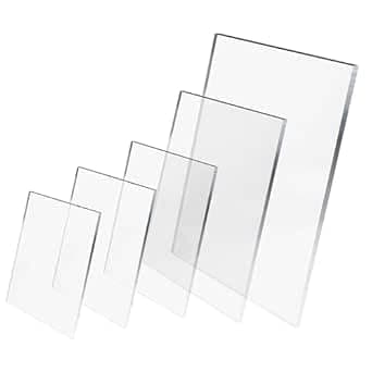 Image of DNQ 100% Clear Acrylic Plastic Sheet 2mm – 400mm x 500mm (40cm x 50cm), Custom Sizes Available, Fast UK Dispatch