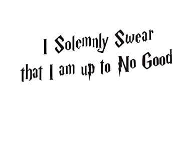Image of I Solemnly Swear I Am Upto No Good - Harry Wall Sticker
