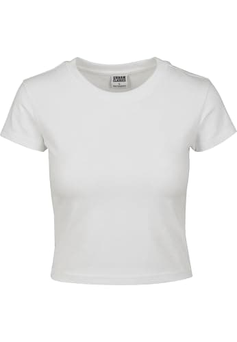 Image of Urban Classics Women's Stretch Jersey Cropped Tee T-Shirt, White, S