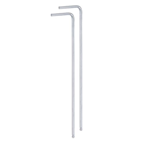 Image of sourcing map 2pcs Ball End Hex Key Wrench 2mm L-Shape Extra Long Arm Hexagon Metric Wrenches Chrome Vanadium Steel Repairing Tool for Home Repair, Silver Tone