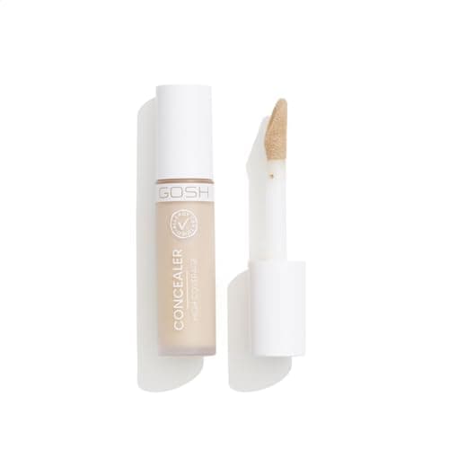 Image of GOSH Concealer High Coverage 002 Ivory I High coverage liquid concealer to cover dark circles, redness, blemishes and pimples for sensitive skin I Long-lasting, vegan and allergy-certified