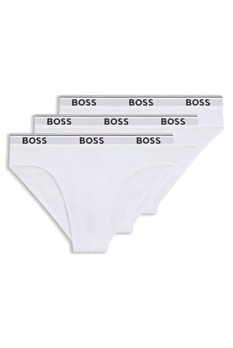 Image of BOSS Mens Pack Of Logo Waistband Briefs White L