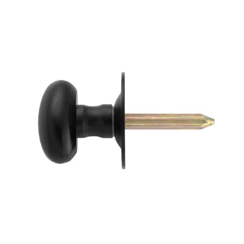 Image of Kooples Hardware Oval Thumbturn Bathroom Door Privacy Lock with Emergency Release Compact Satin Chrome Turn for WC, Toilet & Shower Room (Matt Black)