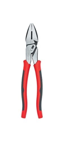 Image of Crescent CCA20509 Pivot Pro Compound Action Linesman's/Combination Plier with Dual Material Handles, Red, 229 mm/9-Inch