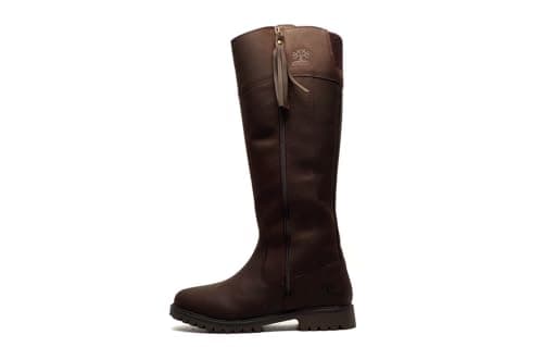 Image of Woodland Womens/Ladies Bailey Waxy Leather Country Boot (6 UK) (Dark Brown)