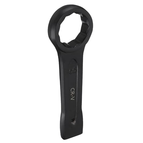 Image of sourcing map Slogging Box End Striking Ring Wrench 55mm Metric CR-V Steel 12-Point Flat Strike Wrench Baking Paint Single Head Spanner Hand Tool for Mechanical Automotive Repair
