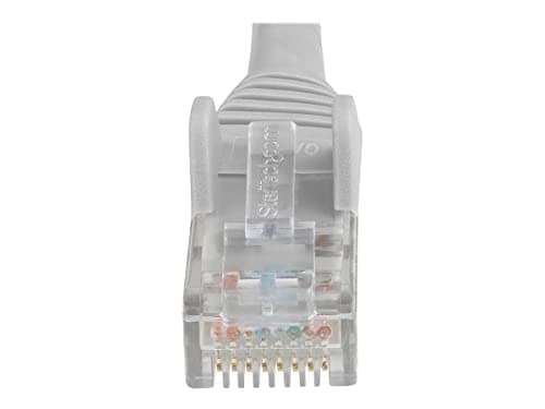 Image of StarTech.com 5m CAT6 Ethernet Cable - LSZH (Low Smoke Zero Halogen) - 10 Gigabit 650MHz 100W PoE RJ45 UTP Network Patch Cord Snagless with Strain Relief - Grey, CAT 6, ETL Verified (N6LPATCH5MGR)