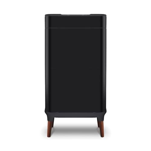 Image of Tower T938022BLK Ozone Sensor Bin with Legs, Large 65L, Hands Free Opening, Carbon Filter, Black