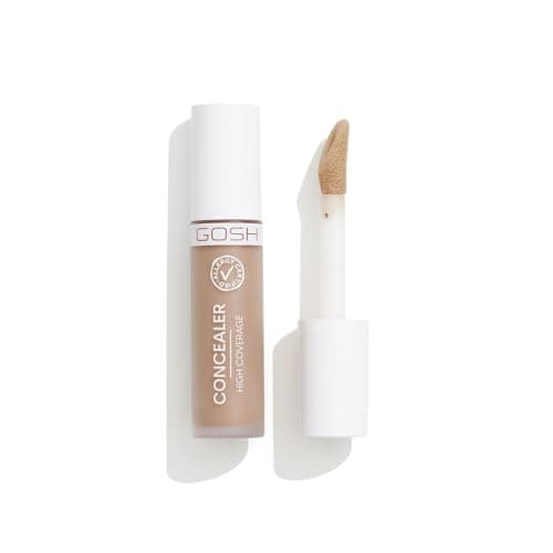 Image of GOSH Concealer High Coverage 006 Honey I High coverage liquid concealer to cover dark circles, redness, blemishes and pimples for sensitive skin I Long-lasting, vegan and allergy-certified