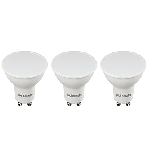 Image of paul russells LED Bulb GU10, 235 lumens, 3W(Equivalent to 25W), Warm White 2700K, Non Dimmable, Pack of 3