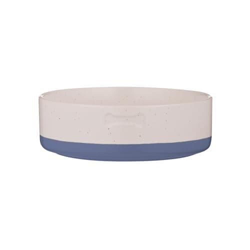 Image of Mason Cash Pets Colour Dip Dog Bowl | 450ml Capacity | 15cm Stoneware Pet Bowl with Speckled Glaze, Colour Dip Base & Debossed Bone Detail