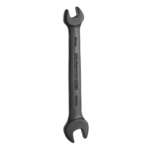 Image of sourcing map 1pcs Thick Double Open End Wrench 9mm x 11mm Metric Dual Open Ended Spanner Flat Head Wrench for Automotive Repair Furniture Assembly, Black